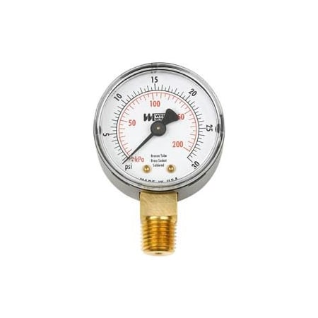 Weiss Instruments 2" dial, 1/4" NPT bottom, 0-200PSI TL20-200-4L